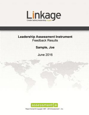 Fillable Online Leadership Assessment Instrument Fax Email Print