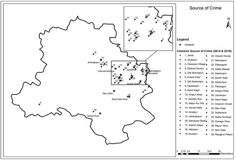 Major Hot Spot of Crime Source: Primary Survey, 2014 and 2018 ...