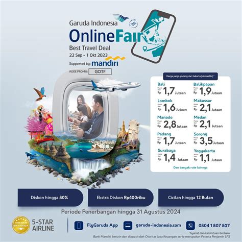 Garuda Indonesia Online Travel Fair Potongan Harga Hingga Persen