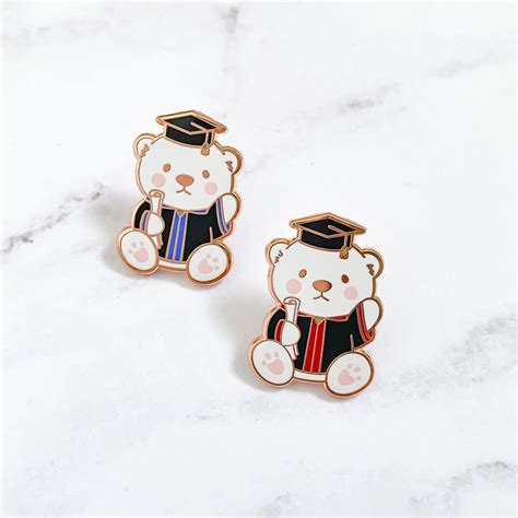 Cute Polar Bear Enamel Pin Graduation T Class Of 2022 Etsy In 2022