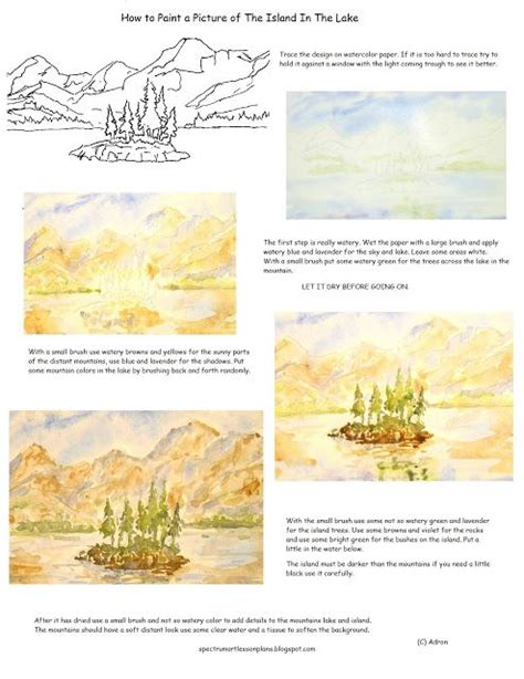 Adron S Art Lesson Plans How To Paint A Picture Of An Island In The