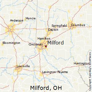 Milford Ohio Map | World Map Gray