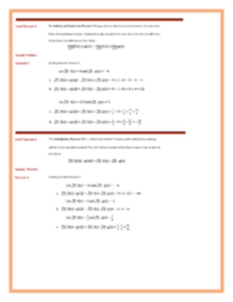 Solution Calculus 1 Basic Limit Theorems Studypool