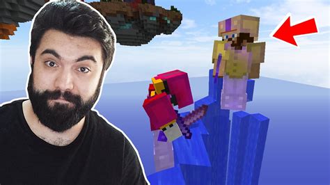 HARİTANIN ALTINDA KAPIŞMA Minecraft ŞANS BLOKLU BED WARS YouTube