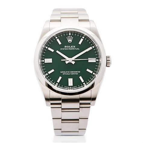 Rolex Oyster Perpetual With Green 41m Dial 124300 Global Boutique