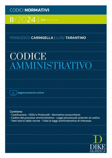 Codice Amministrativo Per Il Concorso In Magistratura Dike Giuridica