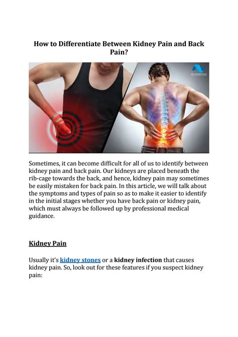 How to Differentiate Between Kidney Pain and Back Pain? by NU Hospitals ...