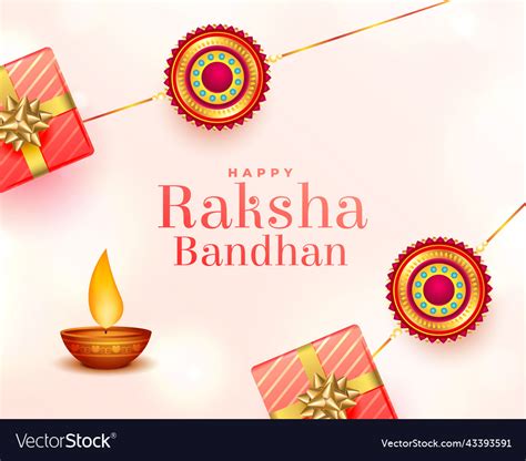 Decorative hindu festival raksha bandhan Vector Image