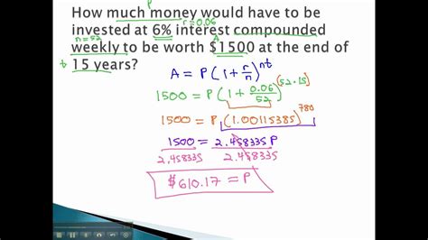 Compound Interest Find Principle Youtube