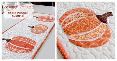 Scrappy Pumpkin Table Runner Free Sewing Pattern