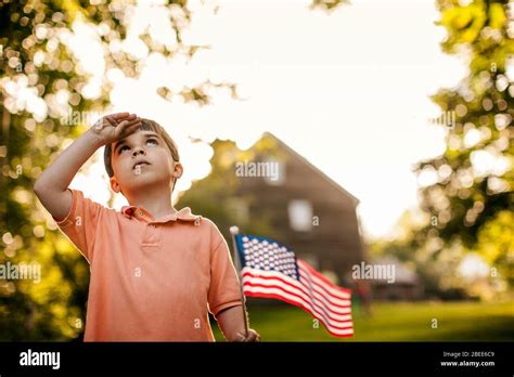 Children Saluting Flag Hi Res Stock Photography And Images Alamy