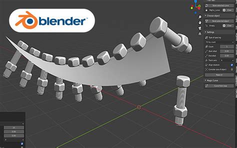 【blender插件】curve Array Pro Magic Curve 魔法曲线路径阵列工具插件哔哩哔哩bilibili