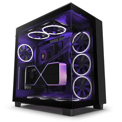 Nzxt H Elite Atx Mid Tower Case With Dual Chamber Black Cm H Eb