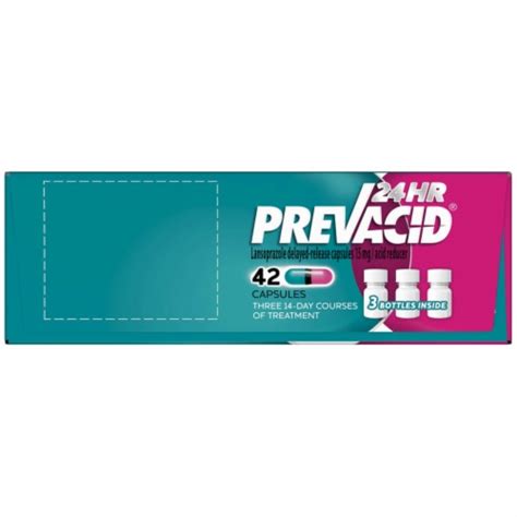 Prevacid 24 Hour Heartburn Relief Capsules 15mg 42 Ct Fred Meyer