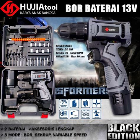 Jual Bor Baterai Hujia V Jld V Cordless Drill Mewah Harga Promo