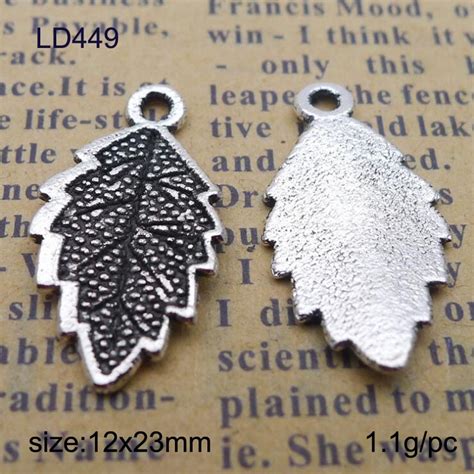 Breloques en alliage d argent Antique 50 pièces 12x23mm pendentif en