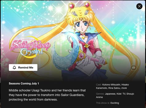 Sailor Moon Crystal On Netflix July 1st Sailor Moon News