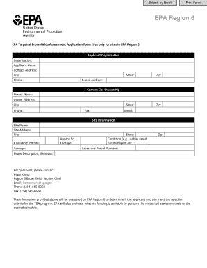 Fillable Online Epa Epa Region Request For Targeted Brownfields