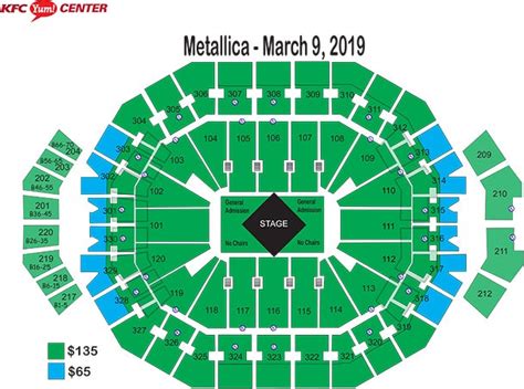 Seating Charts Kfc Yum Center