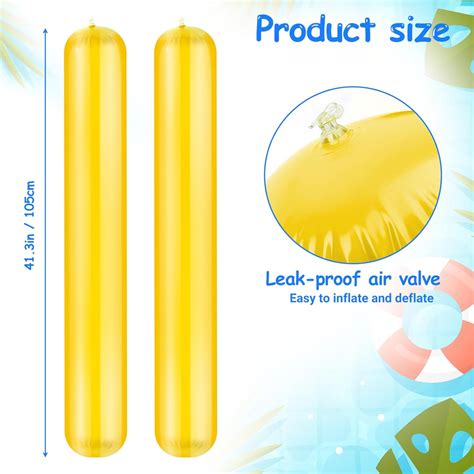 2 Pack 41 Inflatable Pool Noodles Jumbo Blow Up Inflatable Pool Floats