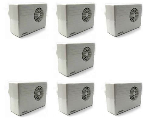 7 X Manrose CF200T Centrifugal Bathroom Extractor Fans With Run On