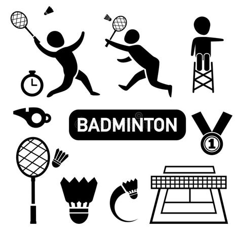 Icono del bádminton ilustración del vector Ilustración de interior