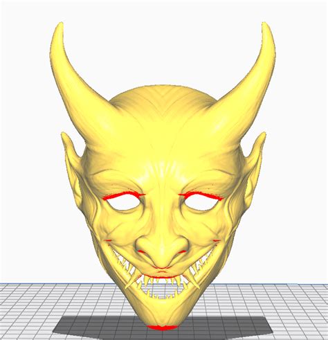 STL file Demon Mask・3D print object to download・Cults