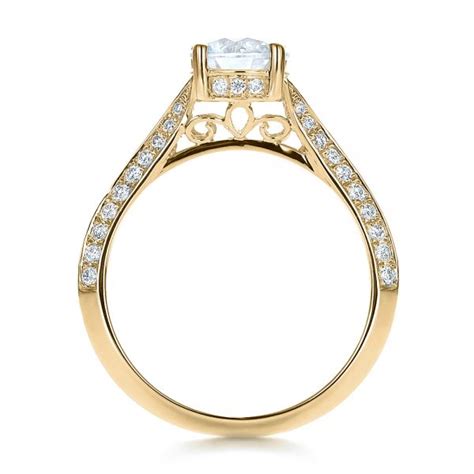 K Yellow Gold Split Shank Diamond Engagement Ring Seattle