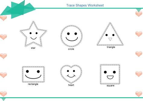 Trace The Shapes Worksheet