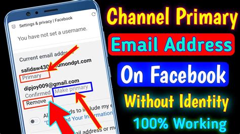 How To Change Primary Email Without Identity Add Primary Email