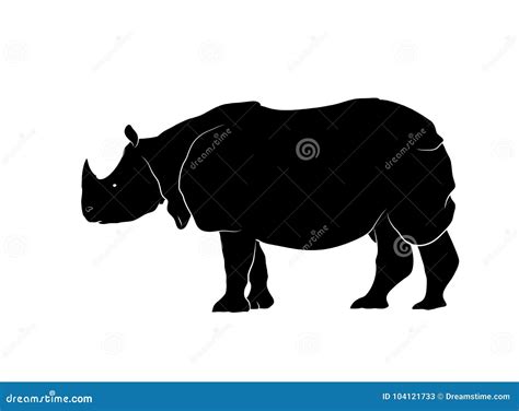 Rhino Silhouette Vector Stock Illustration Illustration Of Rhino