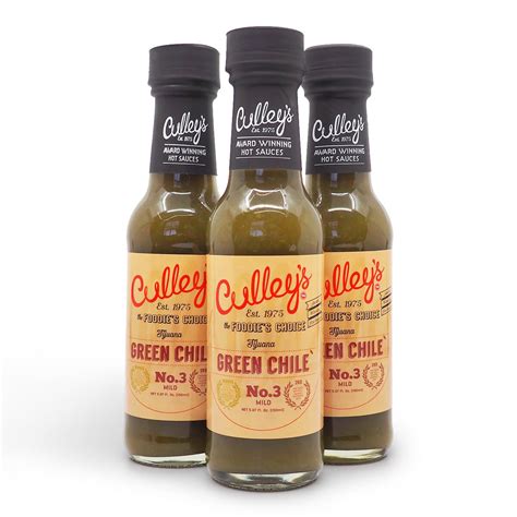 Culley S No 3 Green Chile Chillibom Hot Sauce Australia