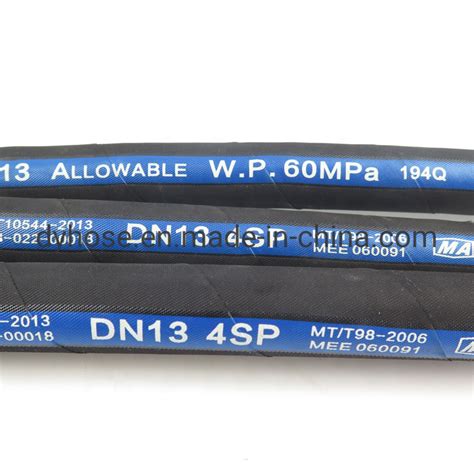 High Impulse Hydraulic Hose DIN En 856 4sp 4sh China Rubber Hose And