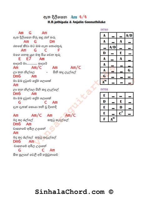 Liyathambara Guitar Chords Sinhala Guitar Chordssinhala Songs Chords Images Hot Sex Picture