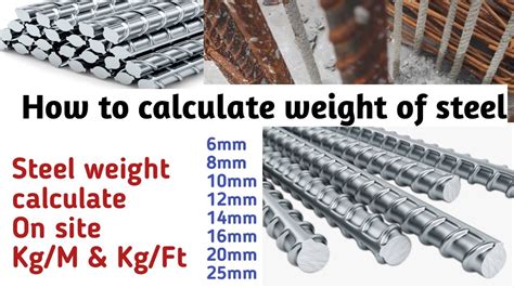 How To Calculate Weight Of Steel In Civil Engineering Calculate The