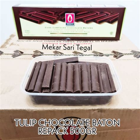 Jual Tulip Dark Chocolate Compound Baton Repack 500gr Shopee Indonesia