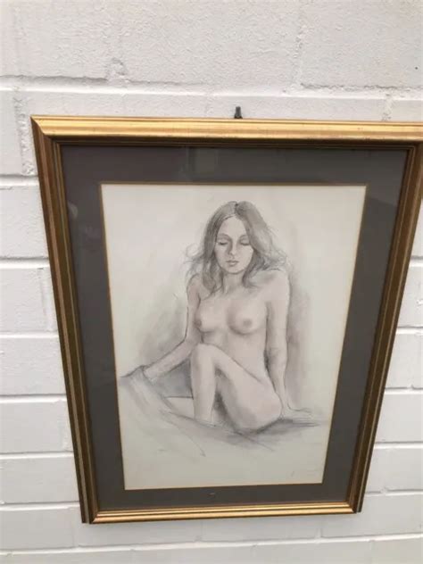 FERNANDO BRUNETTI NUDO Femminile Disegno Originale Nude Woman EUR 15