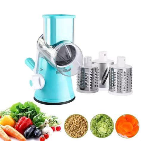 Rotary Cheese Grater Hand Crank Stainless Steel Vegetable Food Chopper