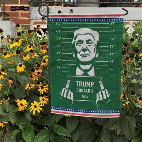 Trump 2024 Mugshot Style Garden Flag House Flag Home Decor Outdoor Decor Yard Decor Garden