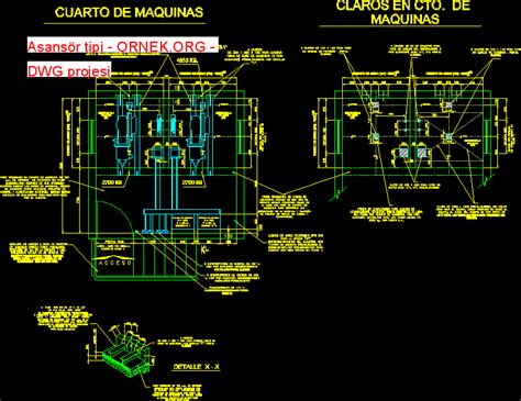 Asansör tipi dwg projesi Autocad Projeler