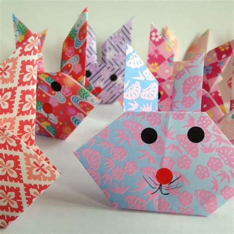 Lapin en origami facile idéal comme déco de Pâques