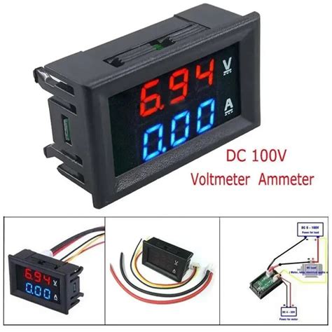 Digital Voltmeter Ammeter Dc V A Voltage Current Meter Tester