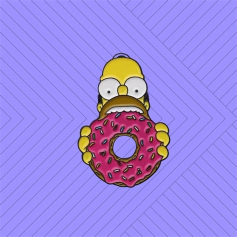 Homer Simpson Eating Donut Meme Pin / Collectable Fandom | Etsy