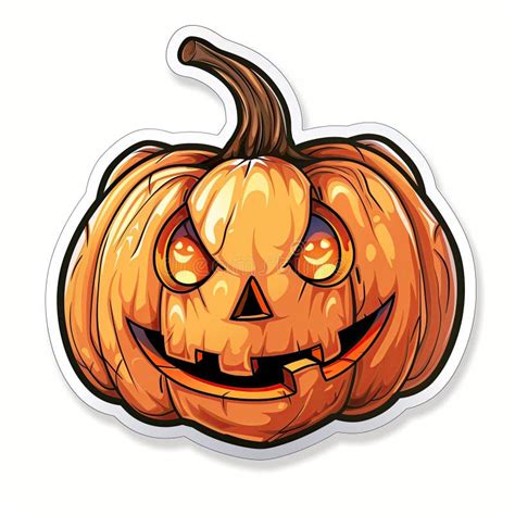 Jack O Lantern Sticker Design Cute Creepy Halloween Decal Artwork