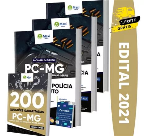 Kit Apostila Pc Mg Delegado De Polícia Substituto Testes