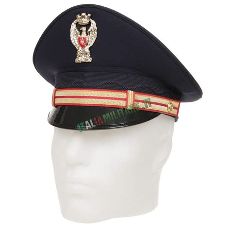 Berretto Ispettore Superiore Polizia Di Stato Cappello Completo