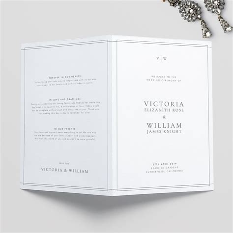 Wedding Program Booklet Wedding Ceremony Program Template - Etsy