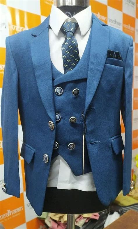 Piece Men Light Blue Wedding Suits Cotton Blend At Rs Set In