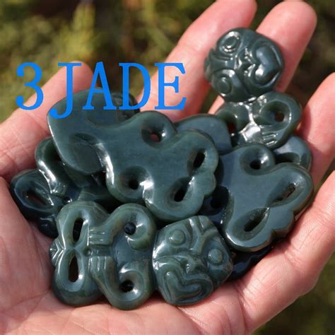 Natural Nephrite Jade Hei Tiki Pendant Greenstone Pounamu Necklace Nz