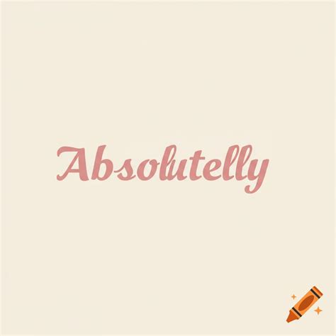 Word art for the word "absolutely" on Craiyon